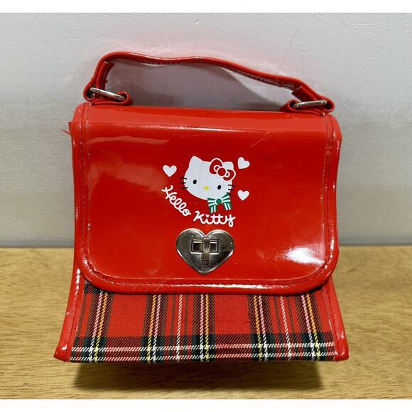 Vintage Sanrio Hello Kitty Mini Purse Plaid Clutch 1996 Hello Kitty - Picture 1 of 10